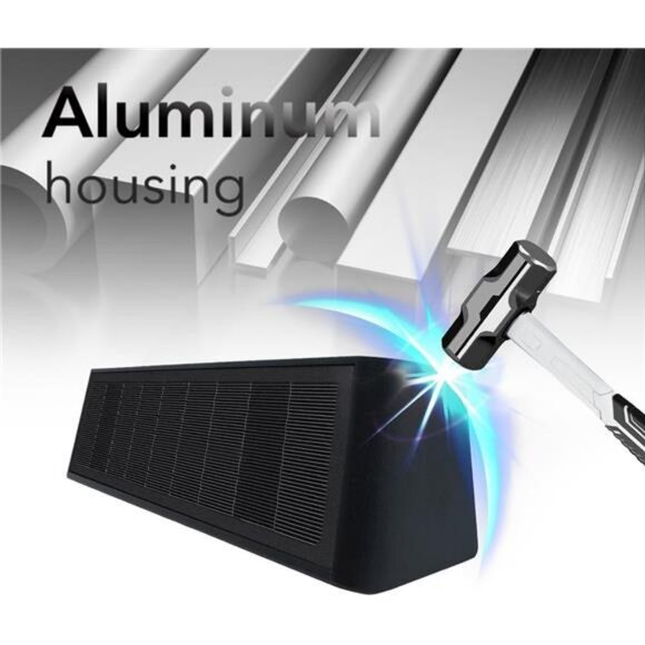 Solar Lights Outdoor Waterproof 3000K Warm Waterproof Aluminum Dusk to Dawn - Picture 5 of 7